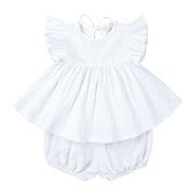 Girls Cotton And Linen Suits