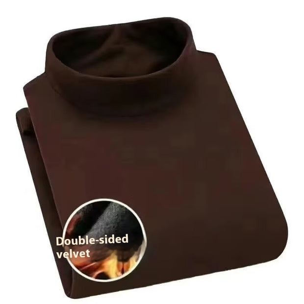 Winter Half-high Collar Keep Warm Pure Color Inner Wear Men