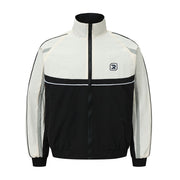 Fashion Stitching Stand-up Collar Jacket Men