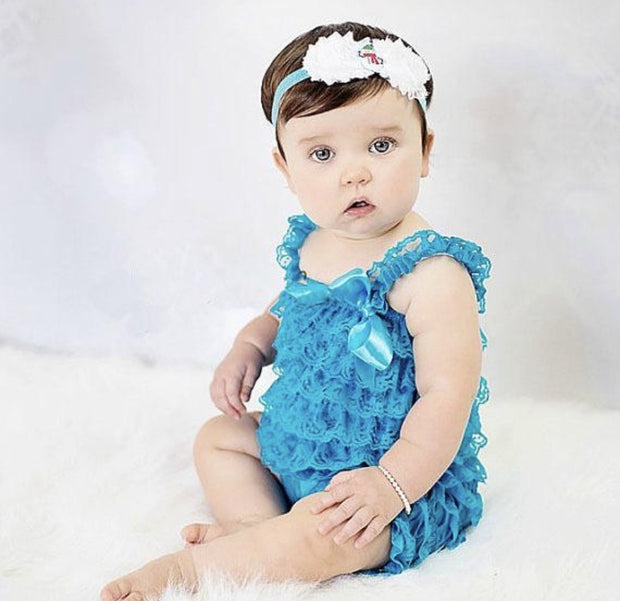 Lace Girls' Romper One-piece Dress