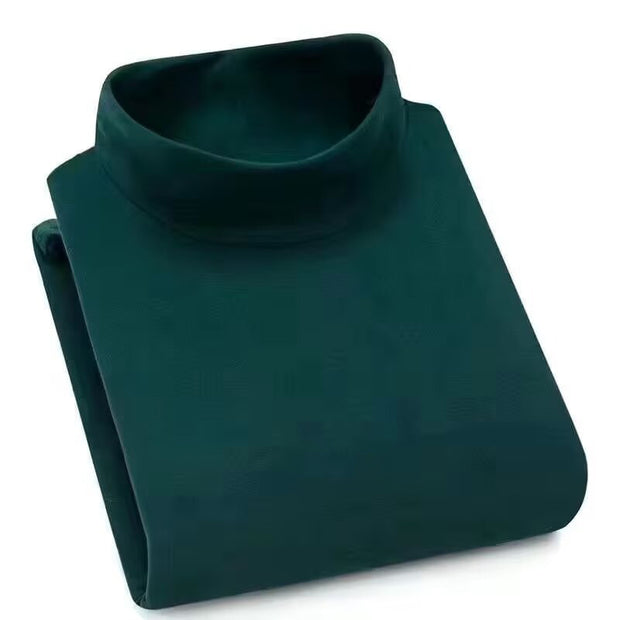 Winter Half-high Collar Keep Warm Pure Color Inner Wear Men