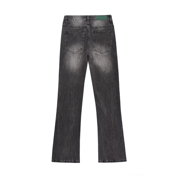 Washed Wear-white Jeans For Men