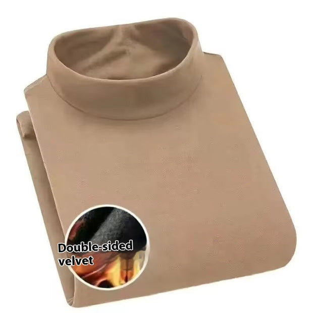Winter Half-high Collar Keep Warm Pure Color Inner Wear Men