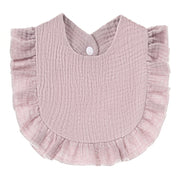 Ruffled Cotton Gauze Lace Bib Saliva Pocket