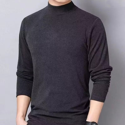 Winter Half-high Collar Keep Warm Pure Color Inner Wear Men