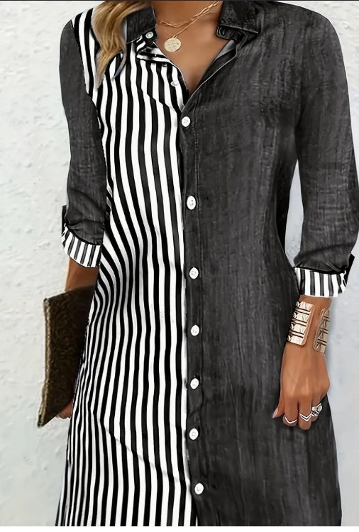 Stylish Striped Print Color - Comfortable Womens Clothing For Everyday Wear