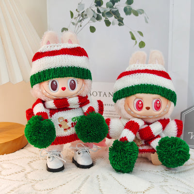 Christmas Sweater Gingerbread Man Doll Clothes Suit Shoes