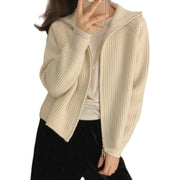 Knit Cardigan Womens Fashion Loose Outer Wear Lazy Sweater Jacket Top