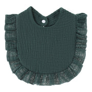 Ruffled Cotton Gauze Lace Bib Saliva Pocket