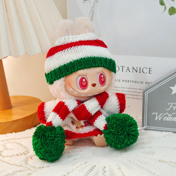 Christmas Sweater Gingerbread Man Doll Clothes Suit Shoes