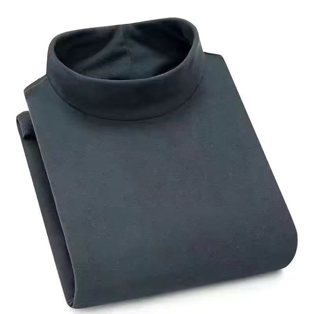 Winter Half-high Collar Keep Warm Pure Color Inner Wear Men