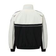 Fashion Stitching Stand-up Collar Jacket Men