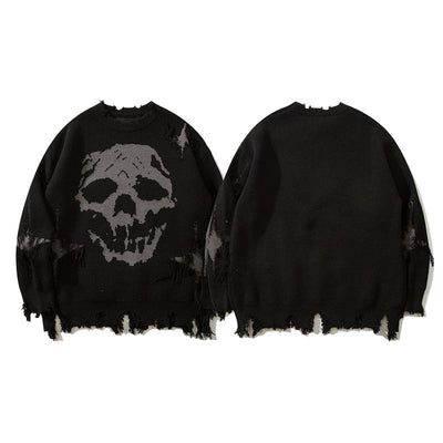 European And American Fashion Brand Knife Ripped Sweater