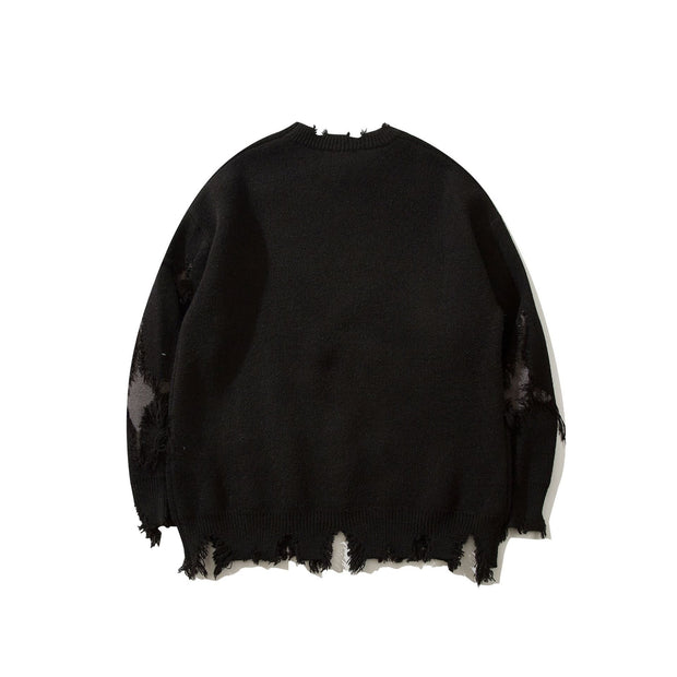 European And American Fashion Brand Knife Ripped Sweater