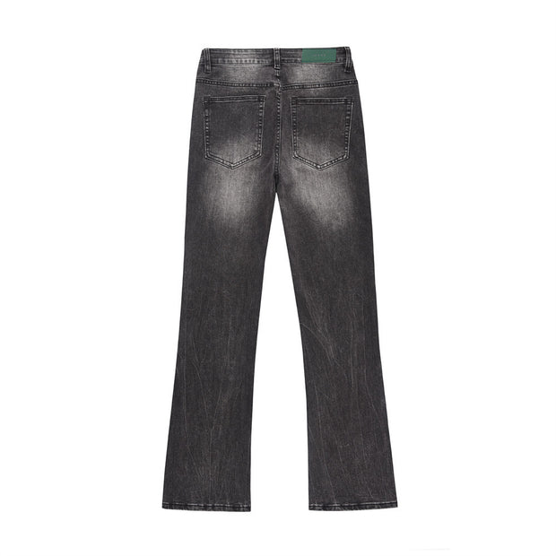 Washed Wear-white Jeans For Men