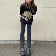 Women's Skull Loose Neck Sweater