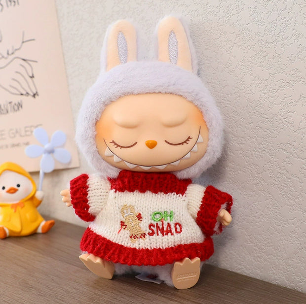 Christmas Sweater Gingerbread Man Doll Clothes Suit Shoes